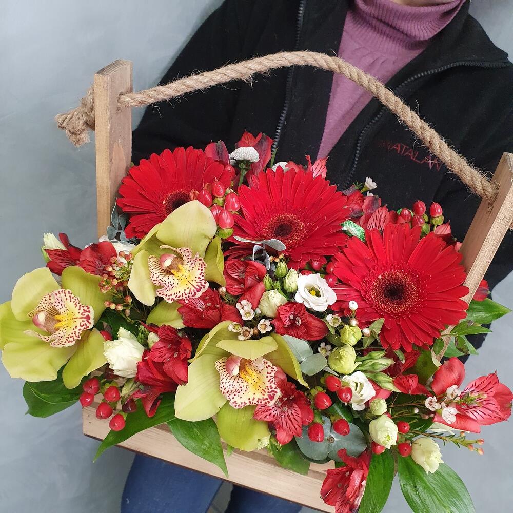 Ящичек с цветами "Мамочке" Ящичек с цветами "Мамочке"